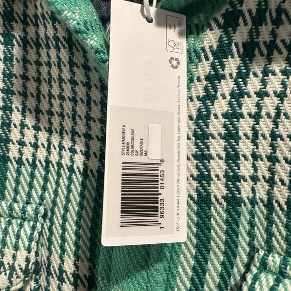 Outerknown Blanket Shirt Women’s Size M/L Button Shacket Green Oversized NWT - Picture 3 of 5